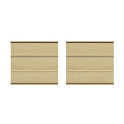Manhattan Comfort - Molly Nightstand in Natural Oak - Set of 2 - 2-NS008-NO veiw 1