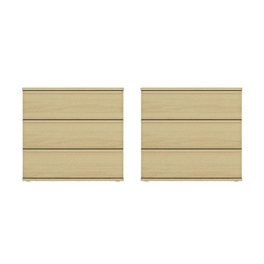 Manhattan Comfort - Molly Nightstand in Natural Oak - Set of 2 - 2-NS008-NO veiw 1