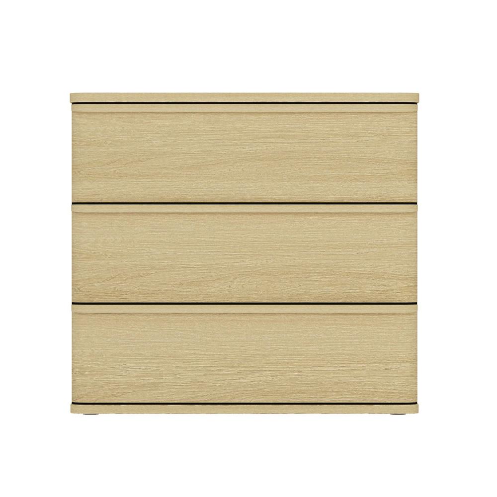 Manhattan Comfort - Molly Nightstand with 3 Drawers in Natural Oak - NS008-NO veiw 2