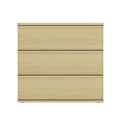 Manhattan Comfort - Molly Nightstand with 3 Drawers in Natural Oak - NS008-NO veiw 2