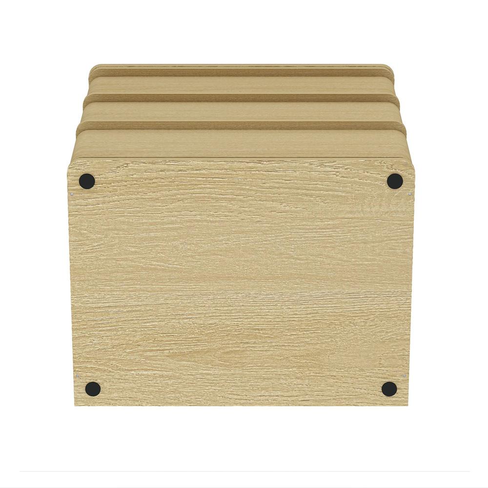 Manhattan Comfort - Molly Nightstand with 3 Drawers in Natural Oak - NS008-NO veiw 6