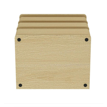 Manhattan Comfort - Molly Nightstand with 3 Drawers in Natural Oak - NS008-NO veiw 6