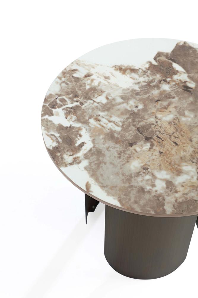 Manhattan Comfort - Monica End Table with Stainless Steel Legs in Gold - ET009 veiw 6