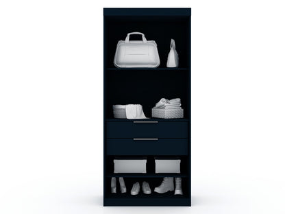 Manhattan Comfort - Mulberry Closet with 4 Closet Drawers in Tatiana Midnight Blue - Set of 3 - 111GMC4 veiw 5