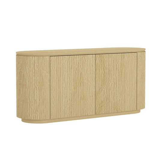 Manhattan Comfort - Olivia 60 Sideboard with 4 Adjustable Shelves in Natural Oak - SB007-NO veiw 1