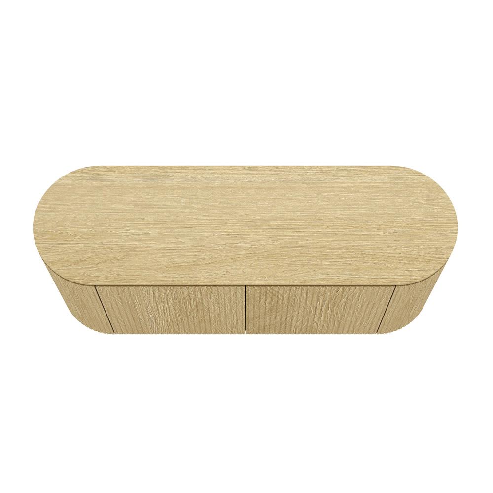 Manhattan Comfort - Olivia 60 Sideboard with 4 Adjustable Shelves in Natural Oak - SB007-NO veiw 3