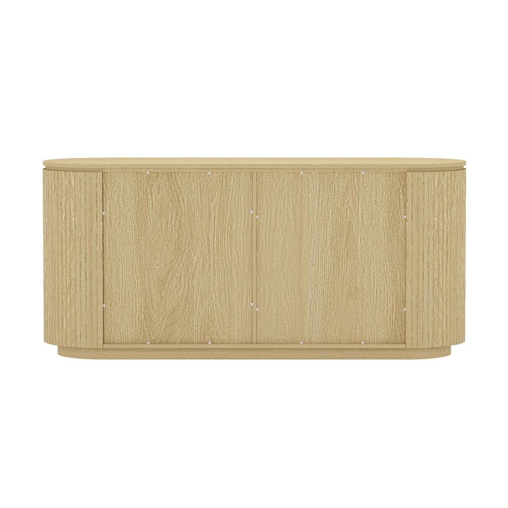 Manhattan Comfort - Olivia 60 Sideboard with 4 Adjustable Shelves in Natural Oak - SB007-NO veiw 5