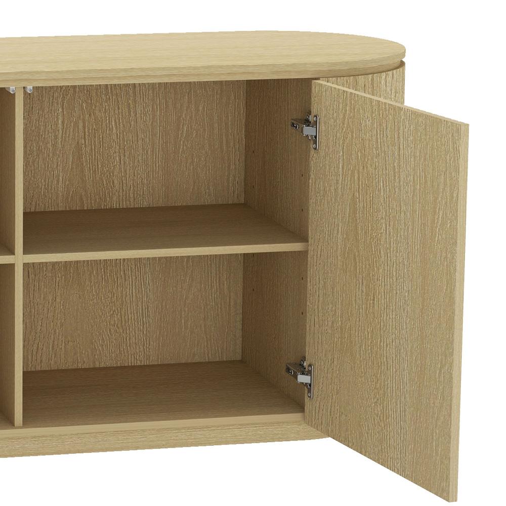 Manhattan Comfort - Olivia 60 Sideboard with 4 Adjustable Shelves in Natural Oak - SB007-NO veiw 7