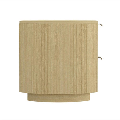 Manhattan Comfort - Olivia Nightstand in Natural Oak and Gold - Set of 2 - 2-NS010-GNO veiw 2