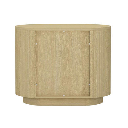 Manhattan Comfort - Olivia Nightstand in Natural Oak and Gold - Set of 2 - 2-NS010-GNO veiw 4
