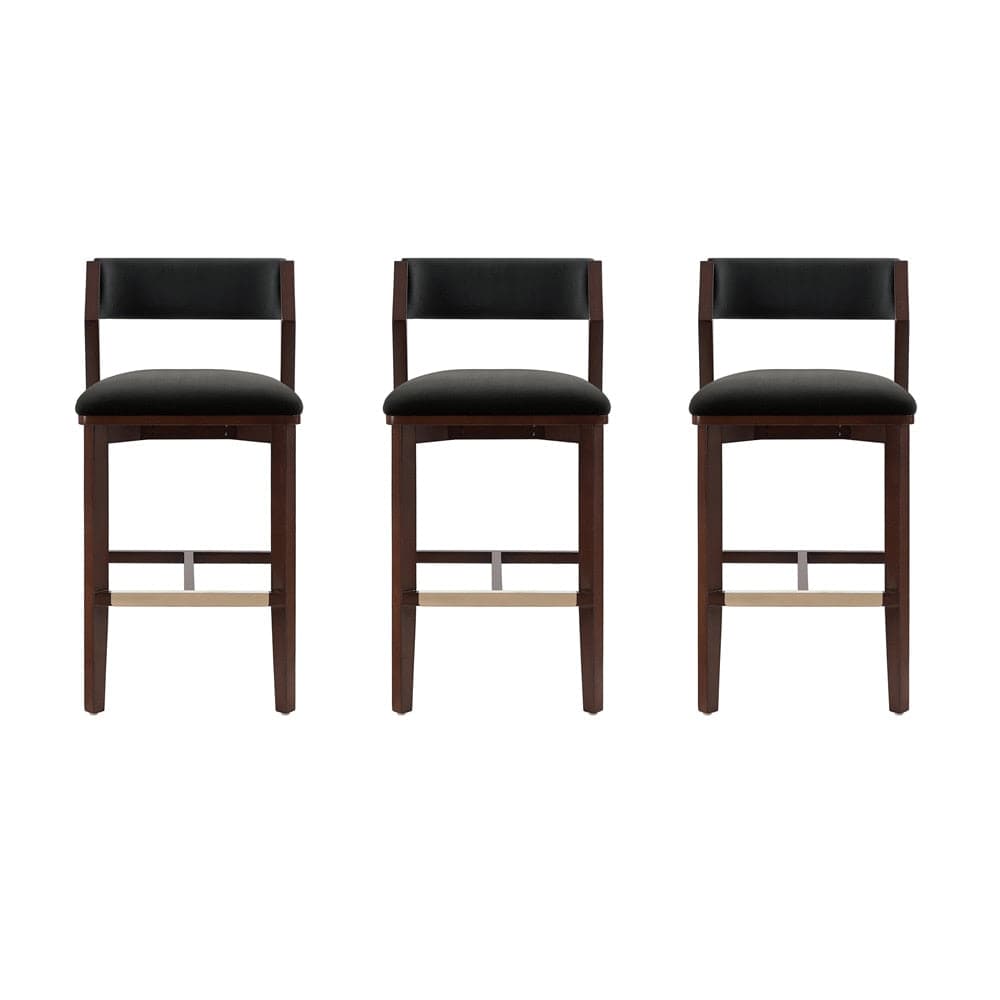 Manhattan Comfort - Patricia Barstool in Black - Set of 3 - 3-BS026-BK veiw 1
