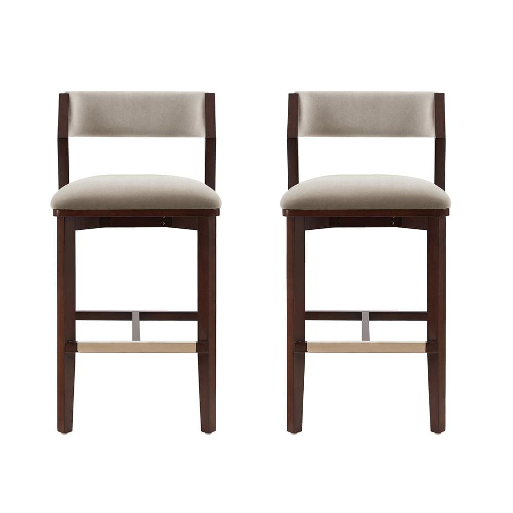 Manhattan Comfort - Patricia Barstool in Linen - Set of 2 - 2-BS026-LN veiw 1