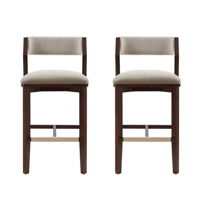 Manhattan Comfort - Patricia Barstool in Linen - Set of 2 - 2-BS026-LN veiw 1