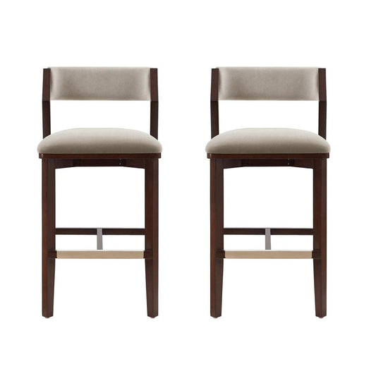 Manhattan Comfort - Patricia Barstool in Linen - Set of 2 - 2-BS026-LN veiw 1