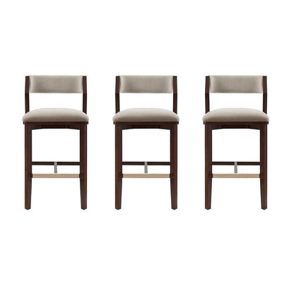 Manhattan Comfort - Patricia Barstool in Linen - Set of 3 - 3-BS026-LN veiw 1