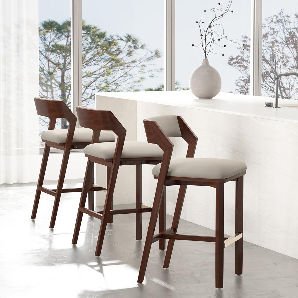 Manhattan Comfort - Patricia Barstool in Linen - Set of 3 - 3-BS026-LN veiw 8