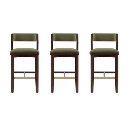 Manhattan Comfort - Patricia Barstool in Turtle Green - Set of 3 - 3-BS026-GR veiw 1