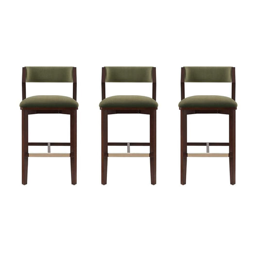 Manhattan Comfort - Patricia Barstool in Turtle Green - Set of 3 - 3-BS026-GR veiw 1