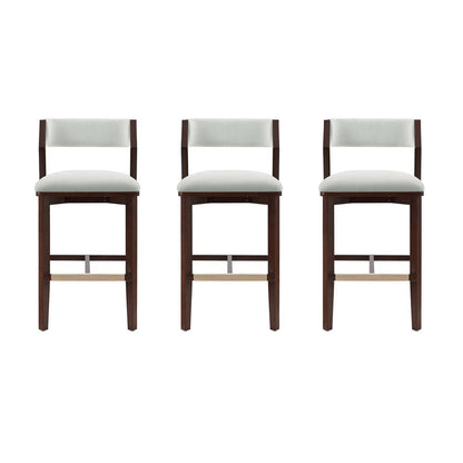 Manhattan Comfort - Patricia Barstool in White Glacier - Set of 3 - 3-BS026-WH veiw 1