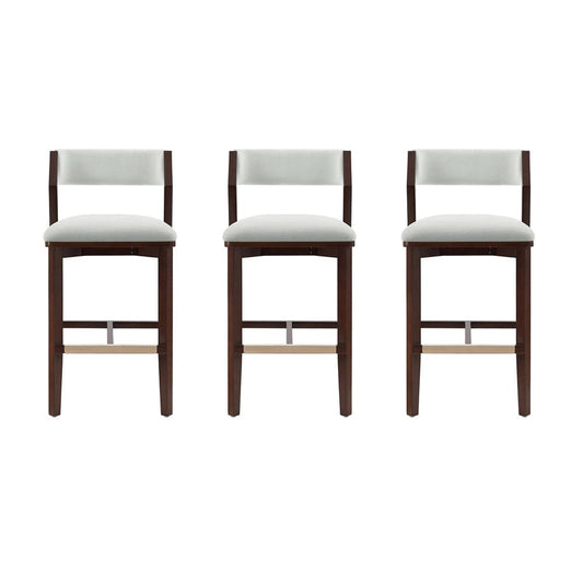 Manhattan Comfort - Patricia Barstool in White Glacier - Set of 3 - 3-BS026-WH veiw 1