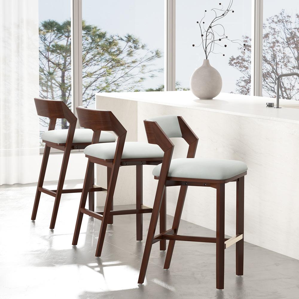 Manhattan Comfort - Patricia Barstool in White Glacier - Set of 3 - 3-BS026-WH veiw 8