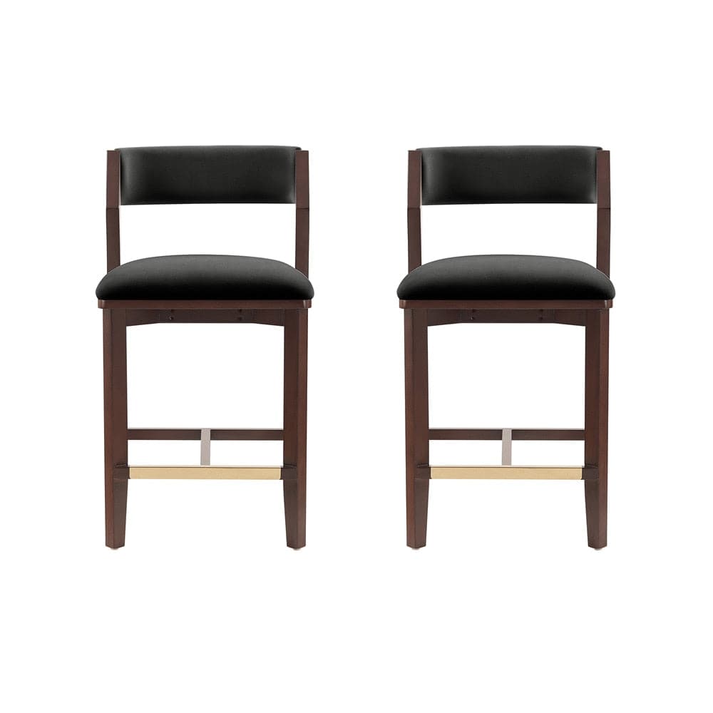 Manhattan Comfort - Patricia Counter Stool  in Black - Set of 2 - 2-CS023-BK veiw 1