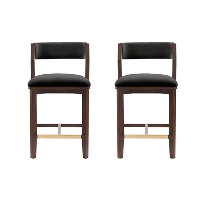 Manhattan Comfort - Patricia Counter Stool  in Black - Set of 2 - 2-CS023-BK veiw 1