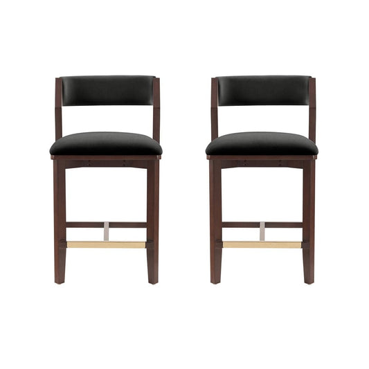 Manhattan Comfort - Patricia Counter Stool  in Black - Set of 2 - 2-CS023-BK veiw 1