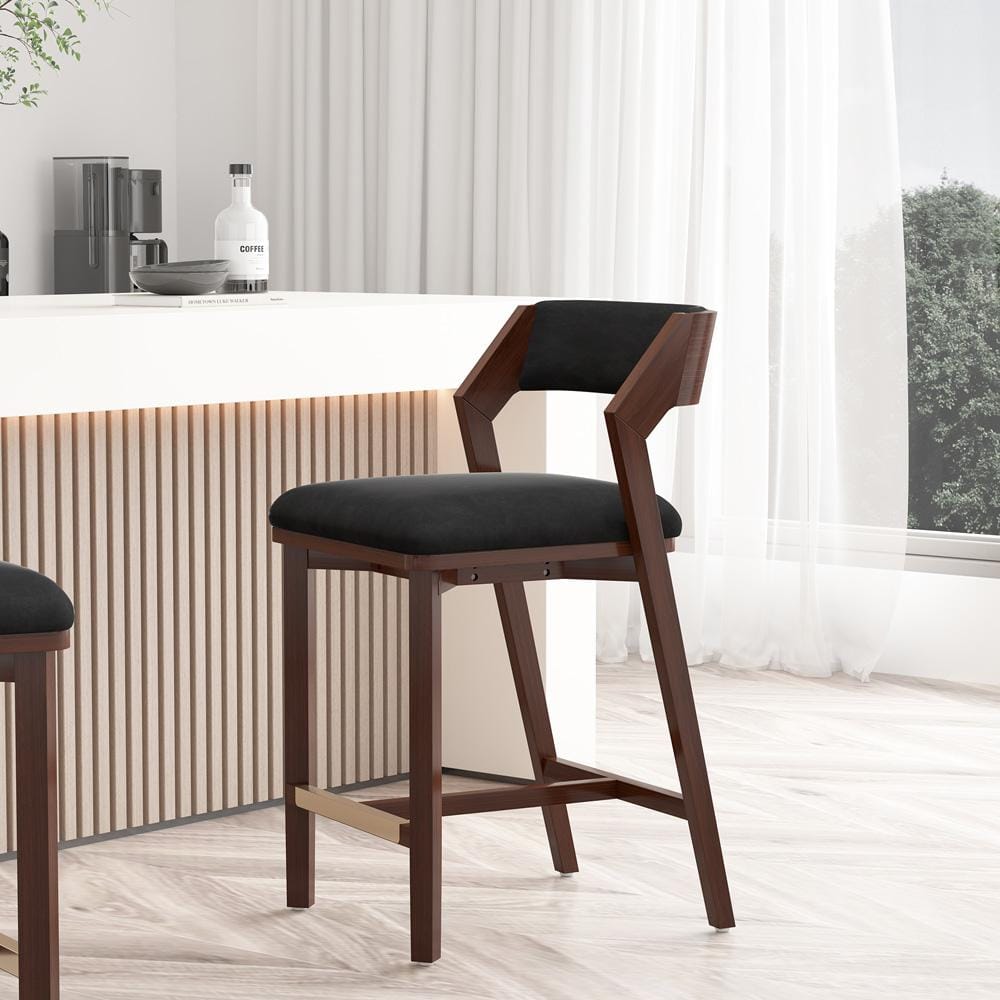 Manhattan Comfort - Patricia Counter Stool  in Black - CS023-BK veiw 8