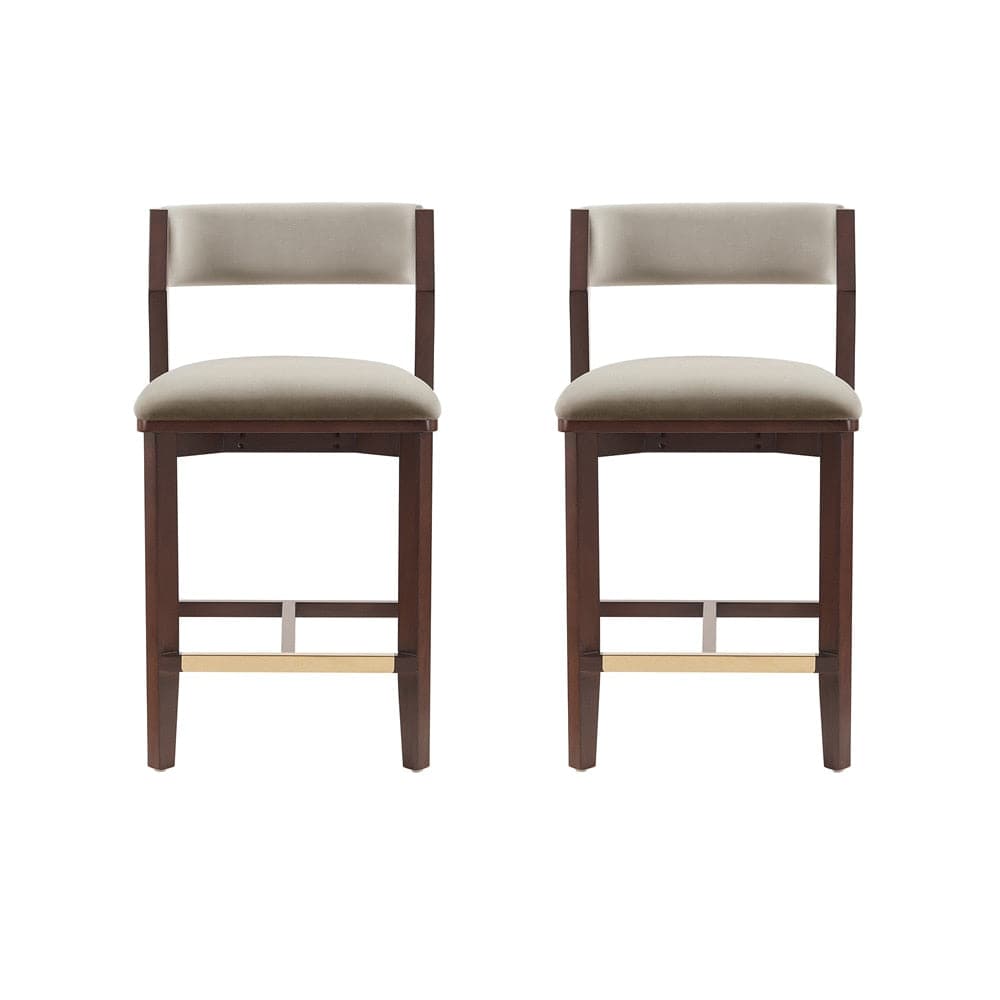 Manhattan Comfort - Patricia Counter Stool  in Linen - Set of 2 - 2-CS023-LN veiw 1