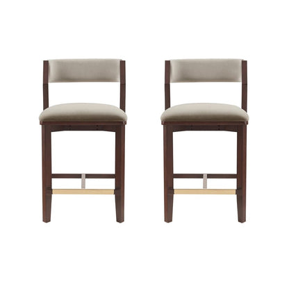 Manhattan Comfort - Patricia Counter Stool  in Linen - Set of 2 - 2-CS023-LN veiw 1