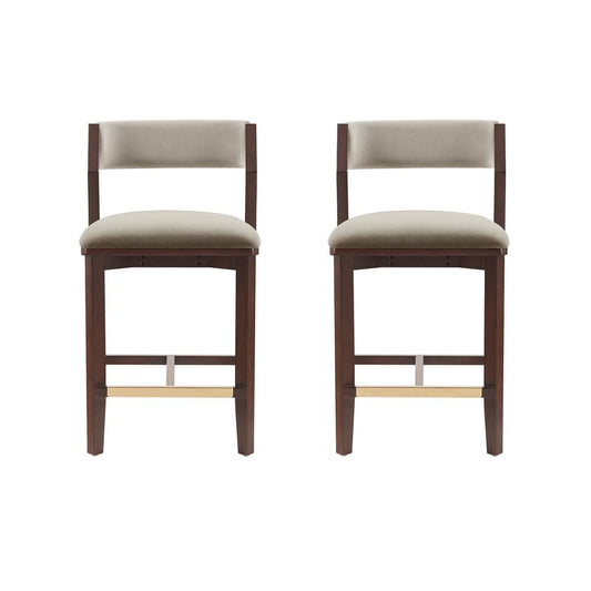 Manhattan Comfort - Patricia Counter Stool  in Linen - Set of 2 - 2-CS023-LN veiw 1