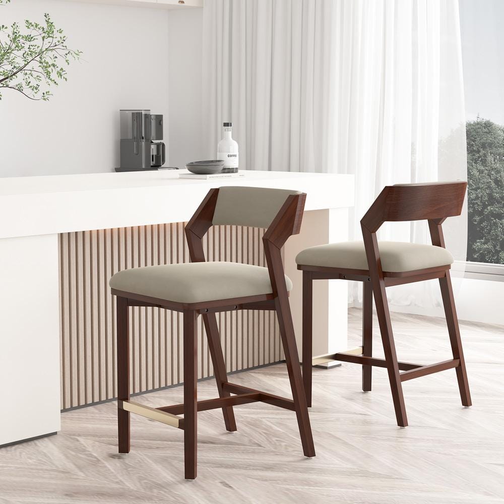 Manhattan Comfort - Patricia Counter Stool  in Linen - Set of 2 - 2-CS023-LN veiw 8