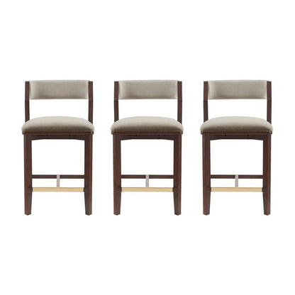 Manhattan Comfort - Patricia Counter Stool  in Linen - Set of 3 - 3-CS023-LN veiw 1