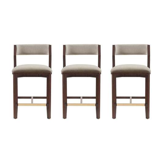 Manhattan Comfort - Patricia Counter Stool  in Linen - Set of 3 - 3-CS023-LN veiw 1