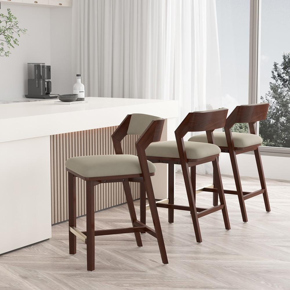 Manhattan Comfort - Patricia Counter Stool  in Linen - Set of 3 - 3-CS023-LN veiw 8
