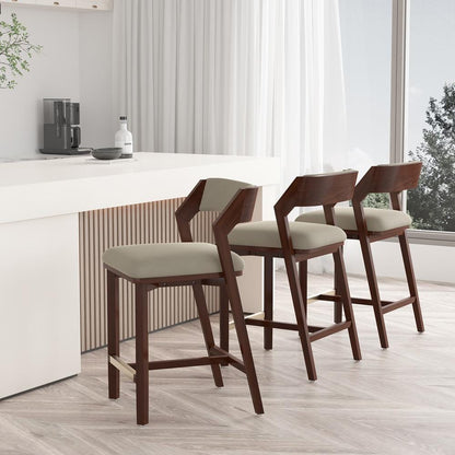 Manhattan Comfort - Patricia Counter Stool  in Linen - Set of 3 - 3-CS023-LN veiw 8