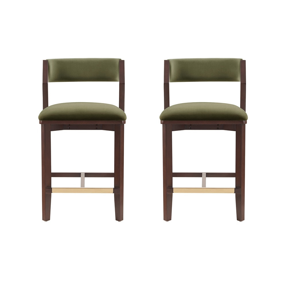 Manhattan Comfort - Patricia Counter Stool  in Turtle Green - Set of 2 - 2-CS023-GR veiw 1