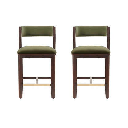 Manhattan Comfort - Patricia Counter Stool  in Turtle Green - Set of 2 - 2-CS023-GR veiw 1