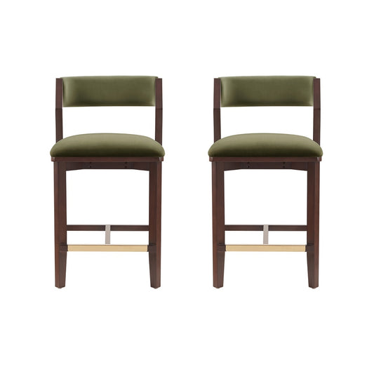 Manhattan Comfort - Patricia Counter Stool  in Turtle Green - Set of 2 - 2-CS023-GR veiw 1