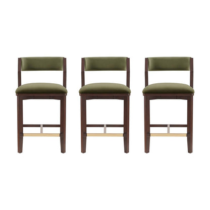 Manhattan Comfort - Patricia Counter Stool  in Turtle Green - Set of 3 - 3-CS023-GR veiw 1