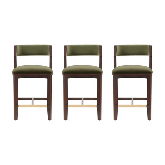 Manhattan Comfort - Patricia Counter Stool  in Turtle Green - Set of 3 - 3-CS023-GR veiw 1