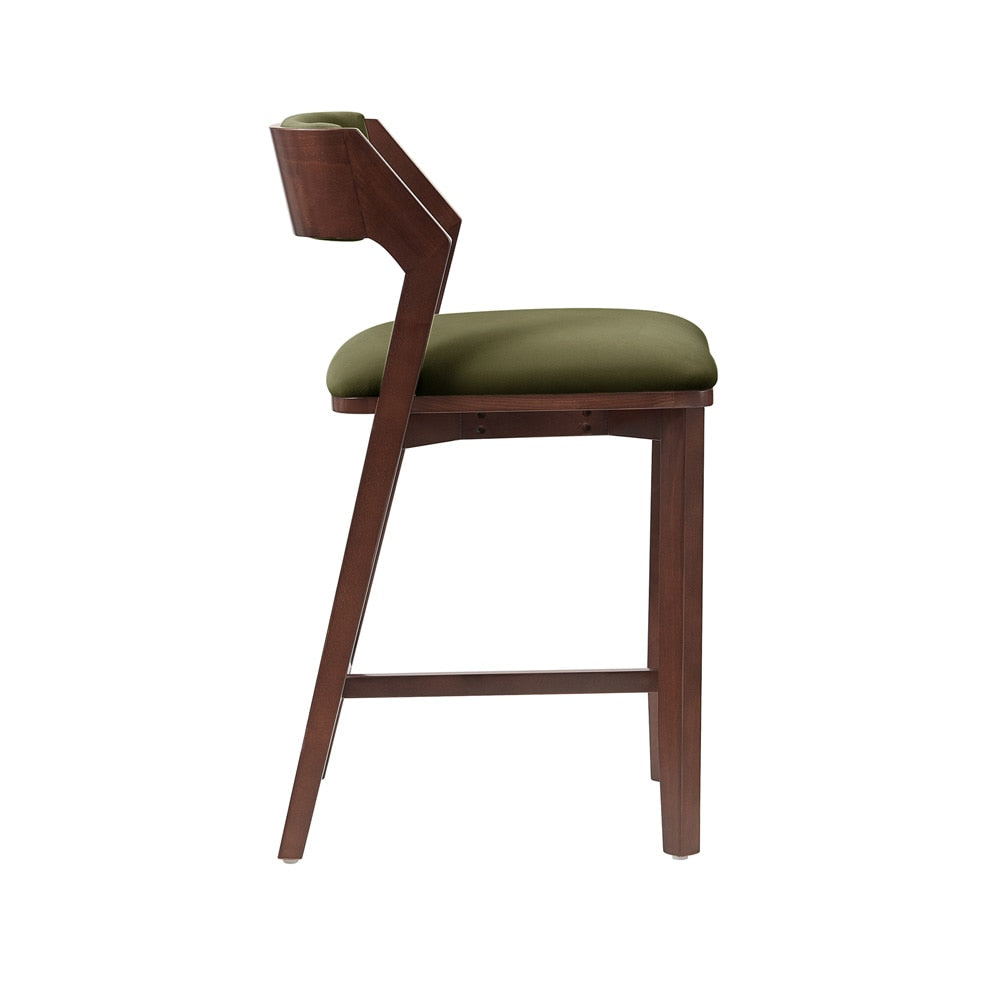Manhattan Comfort - Patricia Counter Stool  in Turtle Green - Set of 3 - 3-CS023-GR veiw 2