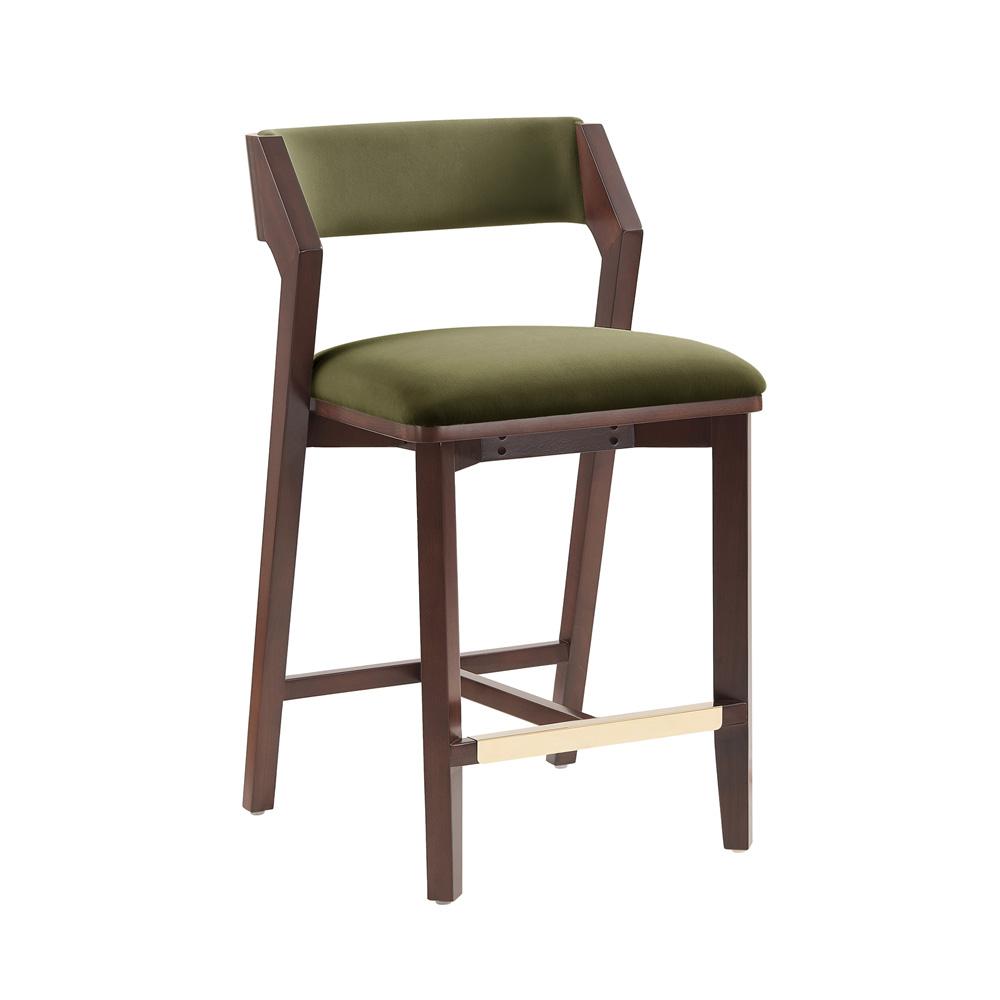 Manhattan Comfort - Patricia Counter Stool  in Turtle Green - Set of 3 - 3-CS023-GR veiw 3