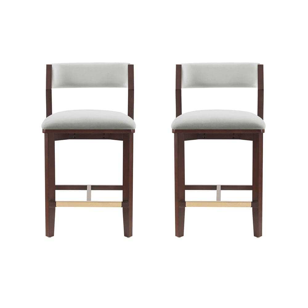 Manhattan Comfort - Patricia Counter Stool  in White Glacier - Set of 2 - 2-CS023-WH veiw 1