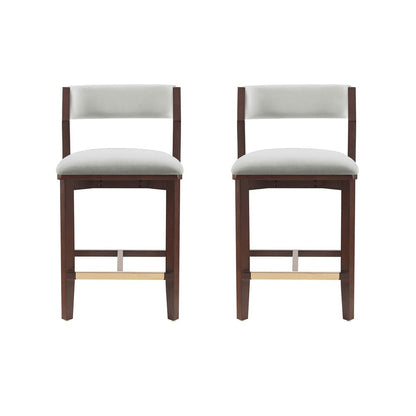 Manhattan Comfort - Patricia Counter Stool  in White Glacier - Set of 2 - 2-CS023-WH veiw 1