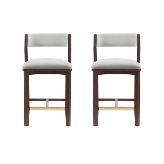 Manhattan Comfort - Patricia Counter Stool  in White Glacier - Set of 2 - 2-CS023-WH veiw 1