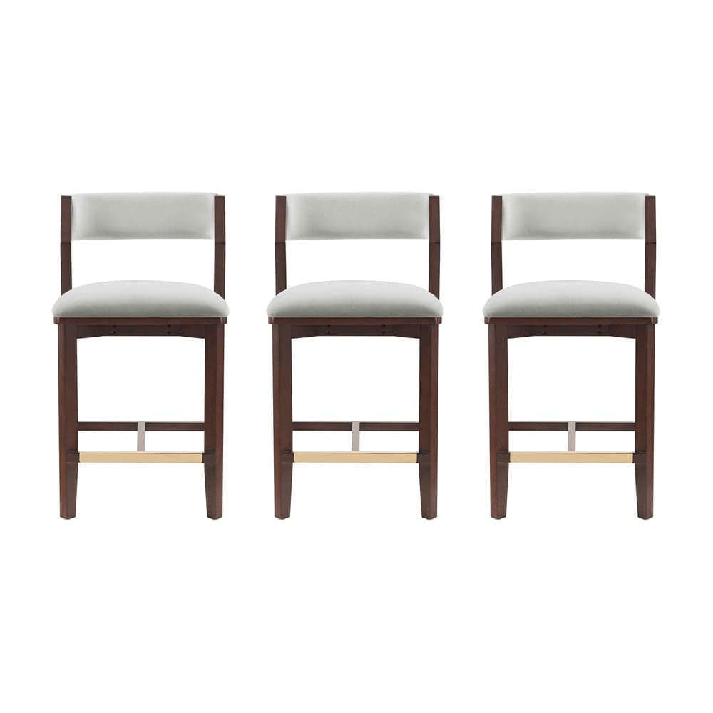 Manhattan Comfort - Patricia Counter Stool  in White Glacier - Set of 3 - 3-CS023-WH veiw 1