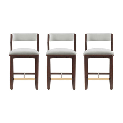 Manhattan Comfort - Patricia Counter Stool  in White Glacier - Set of 3 - 3-CS023-WH veiw 1