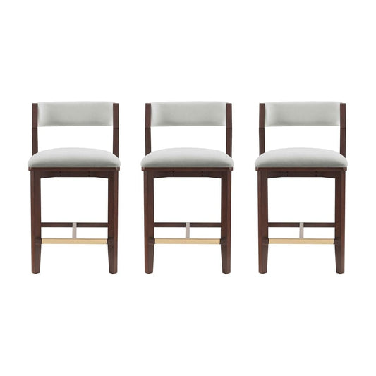 Manhattan Comfort - Patricia Counter Stool  in White Glacier - Set of 3 - 3-CS023-WH veiw 1